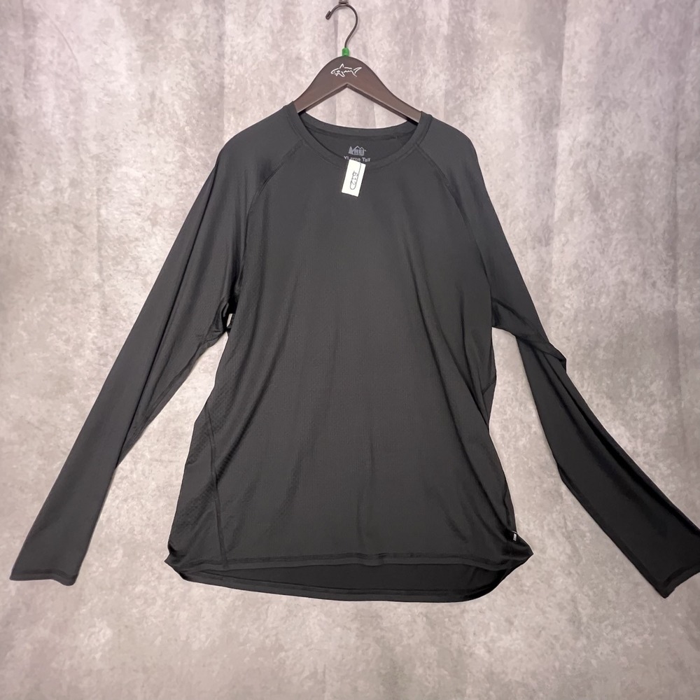 REI Co-op Men's Black LS Base Layer Athletic Shirt XLT